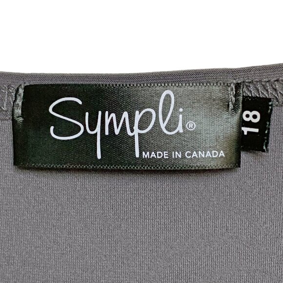 Sympli Graphite Go to Classic 3/4 Sleeve Vented Relaxed Tunic Top - Picture 3 of 10